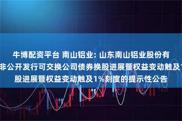 牛博配资平台 南山铝业: 山东南山铝业股份有限公司关于控股股东非公开发行可交换公司债券换股进展暨权益变动触及1%刻度的提示性公告